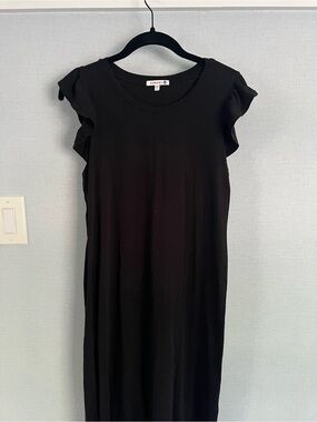 Sundry Black Ruffle Sleeve Women's Dress, sz 1